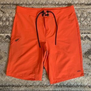 Qor Orange Boardshorts 34x10